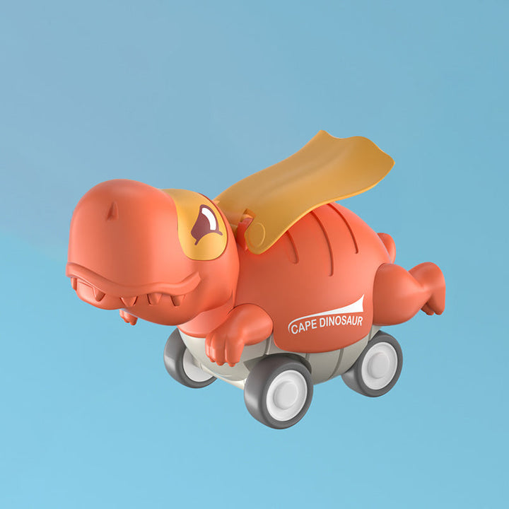 "Färgglada dinosauriebilar för barn, inkluderar Brachiosaurus och Tyrannosaurus, säker BPA-fri plast för små händer."