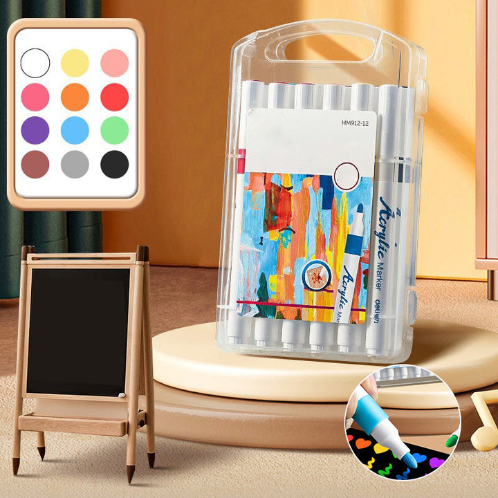 "Färgglada DIY Graffiti Oljemålningspennor i olika storlekar för konstnärsprojekt, perfekta för trä, glas och plast."