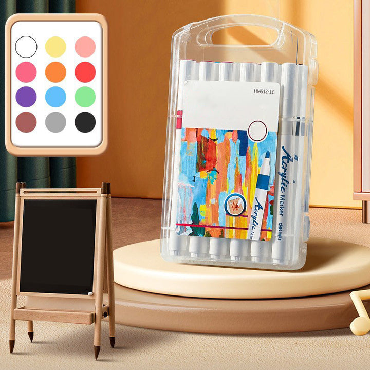 "Färgglada DIY Graffiti Oljemålningspennor i olika storlekar för konstnärsprojekt, perfekta för trä, glas och plast."