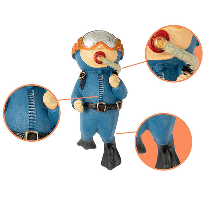 "Färgglada flytande akvariumdekorationer i blått och rött för trädgårdsdamm, justerbar position och säker användning."