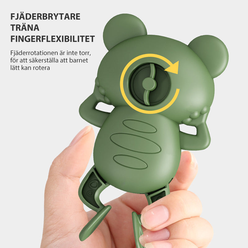 "Färgglada grodformade badleksaker för barn, perfekt för lek i vatten, finns i blå, grön och rosa. ABS-plast, 12x7 cm."