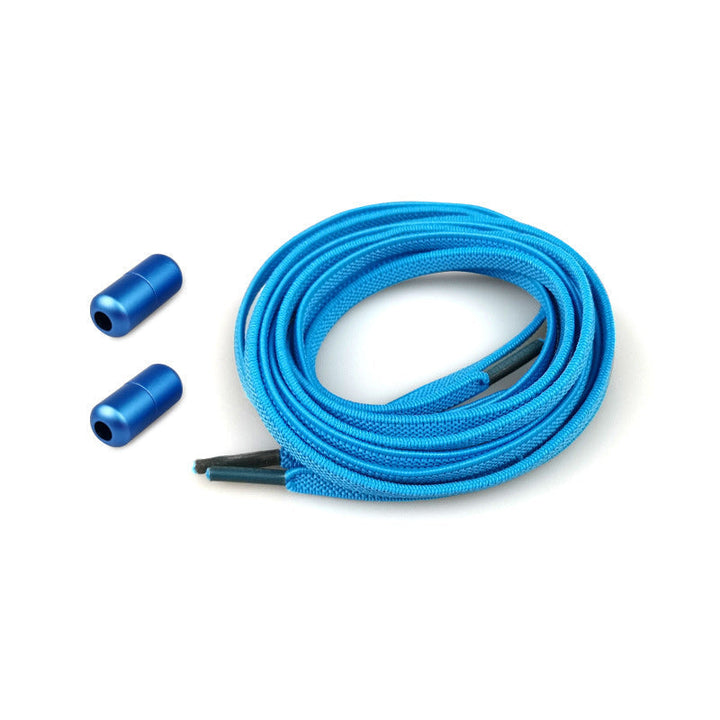 "Färgglada justerbara knytfria skosnören för damer, i elastiskt material med robust lås, visar randiga och enfärgade alternat