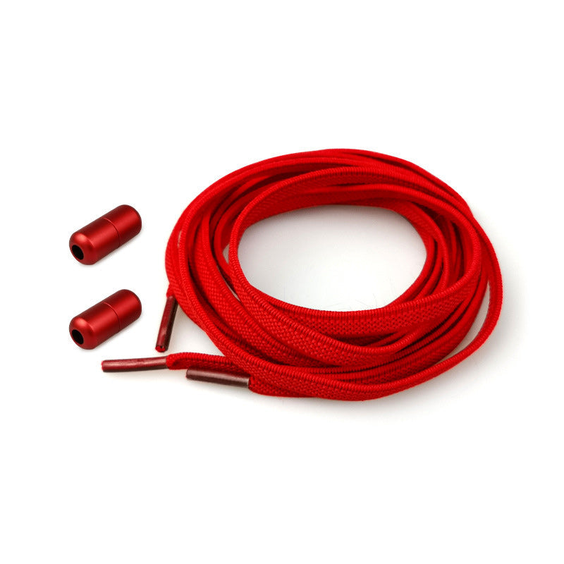 "Färgglada justerbara knytfria skosnören för damer, i elastiskt material med robust lås, visar randiga och enfärgade alternat