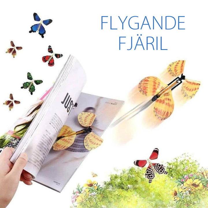 "Färgglada magiska flygande fjärilar i levande mönster, perfekt leksak för att överraska barn med realistisk flygupplevelse."