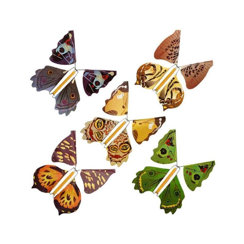 "Färgglada magiska flygande fjärilar i levande mönster, perfekt leksak för att överraska barn med realistisk flygupplevelse."