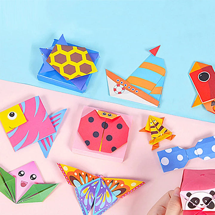 "Färgglada Montessori-inspirerade DIY-papperssatser för barn, främjar kreativitet och lärande genom lek."