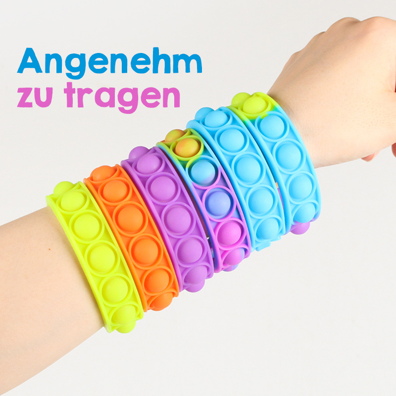 "Färggrannt unisex pop bubble armband, sensorisk leksak, med poppbara bubblor för stressavlastning och avkoppling."