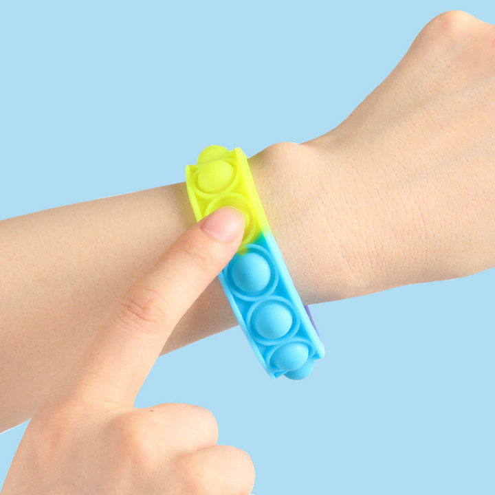 "Färggrannt unisex pop bubble armband, sensorisk leksak, med poppbara bubblor för stressavlastning och avkoppling."