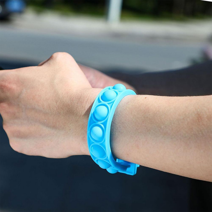 "Färggrannt unisex pop bubble armband, sensorisk leksak, med poppbara bubblor för stressavlastning och avkoppling."