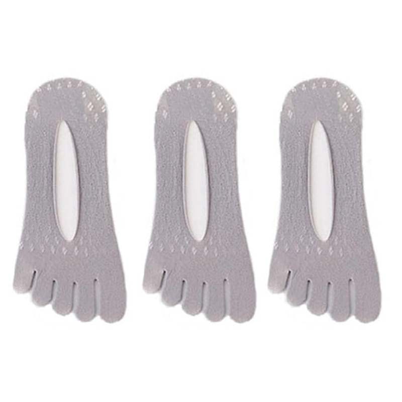 "Fem tå strumpor för kvinnor, svart och rosa, flexibel design, tåseparerande, lämplig för vardag och aktivitet."