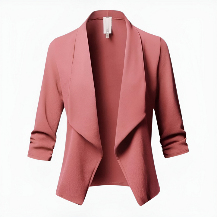 Bekväm damkavaj i figurnära design, med öppen front för en elegant och modern look.