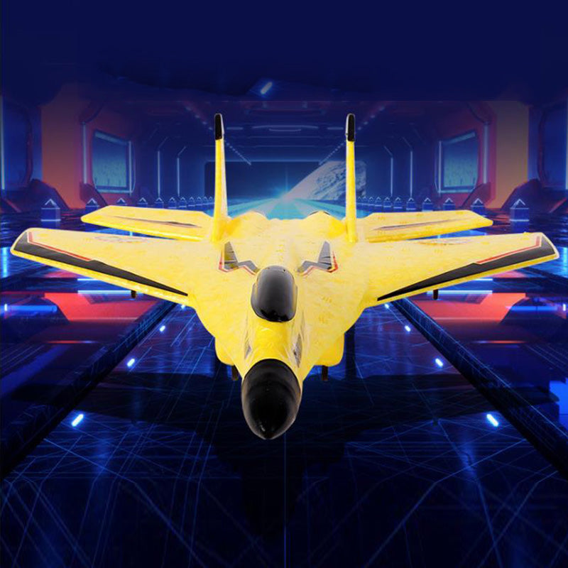 Fjärrstyrd färgglad leksaksflygplan för barn, robust, lätt, med USB-laddare, perfekt för äventyr och flygning.