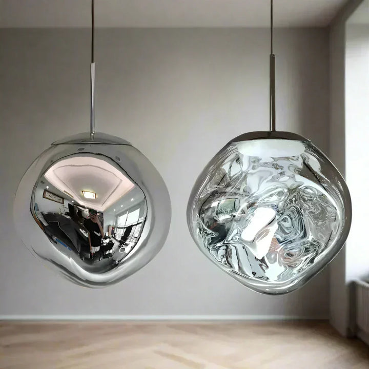 Fjordline glaslampa för köksö, modern och funktionell taklampa i nordisk design för köket.