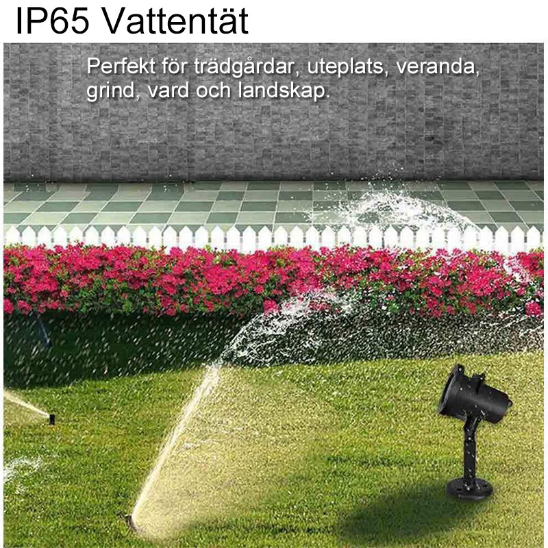 "Flerfärgad juldekoration projektor lampa, LED-ljus, belyser väggar med festliga mönster, för inomhus och utomhusbruk."