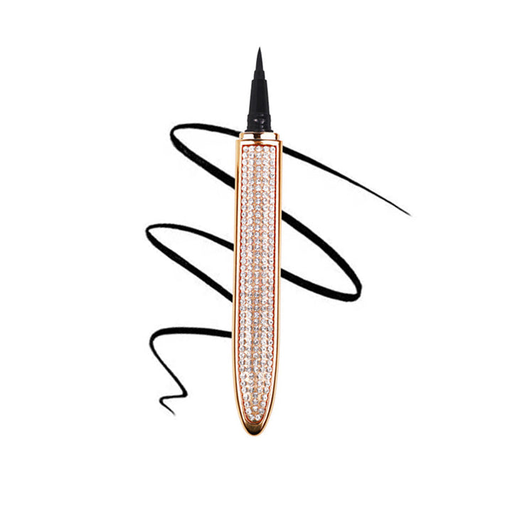 "Flerfärgad självhäftande eyeliner för kvinnor, vattenfast och kladdfri applicering, i nyanser av roséguld och svart."