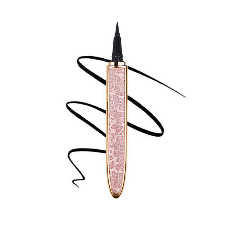 "Flerfärgad självhäftande eyeliner för kvinnor, vattenfast och kladdfri applicering, i nyanser av roséguld och svart."