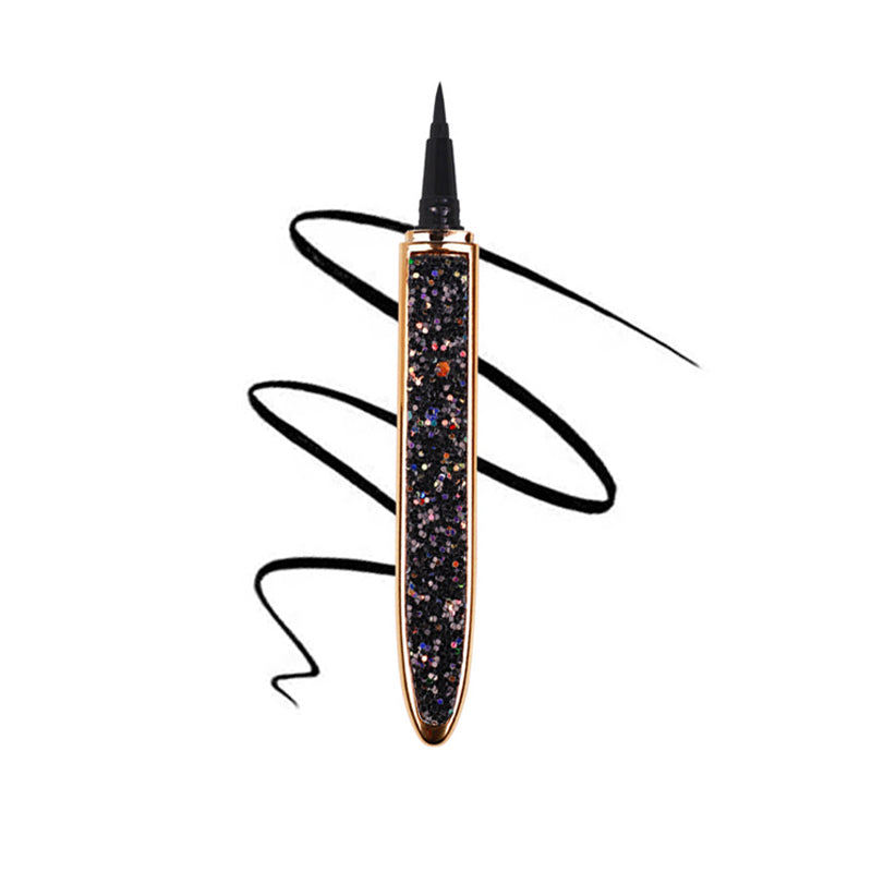 "Flerfärgad självhäftande eyeliner för kvinnor, vattenfast och kladdfri applicering, i nyanser av roséguld och svart."