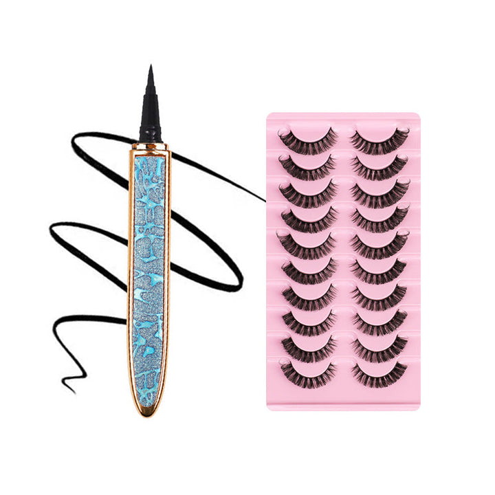 "Flerfärgad självhäftande eyeliner för kvinnor, vattenfast och kladdfri applicering, i nyanser av roséguld och svart."