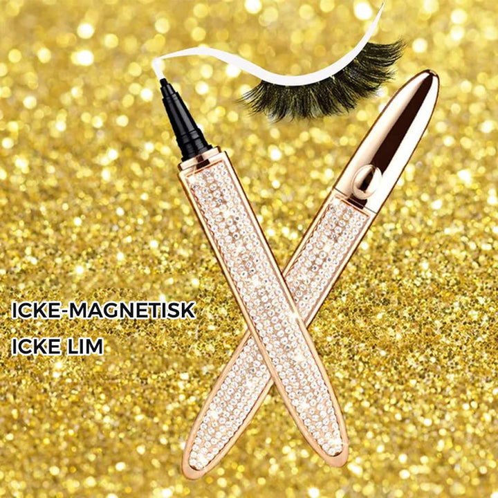 "Flerfärgad självhäftande eyeliner för kvinnor, vattenfast och kladdfri applicering, i nyanser av roséguld och svart."