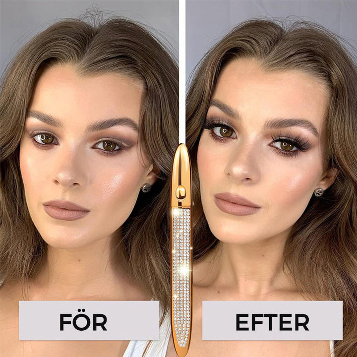 "Flerfärgad självhäftande eyeliner för kvinnor, vattenfast och kladdfri applicering, i nyanser av roséguld och svart."