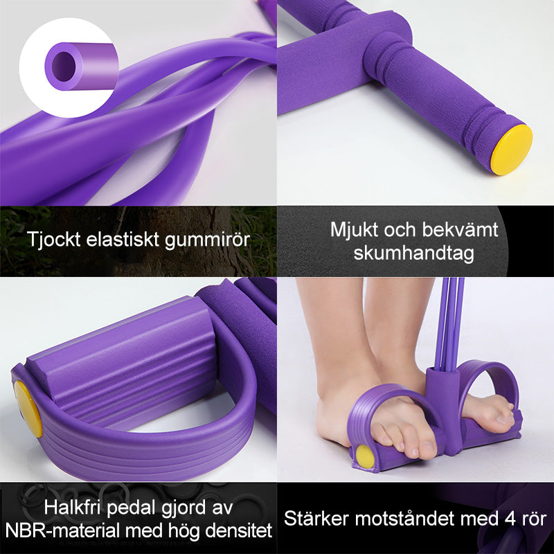 Flerfärgade multifunktionella träningsband för hemträning, slitstark TPE och NBR-skum, ergonomiska handtag.