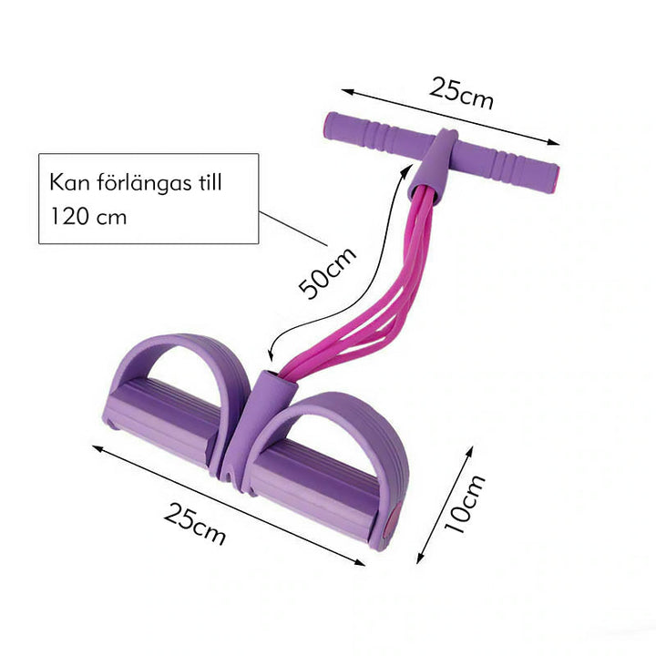 Flerfärgade multifunktionella träningsband för hemträning, slitstark TPE och NBR-skum, ergonomiska handtag.