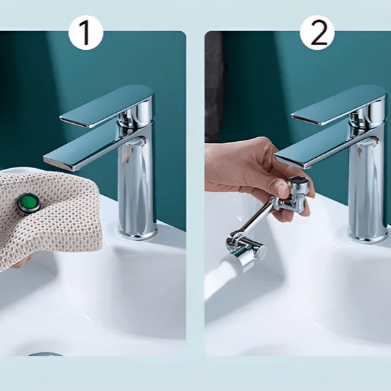 Effektiv 1080° rotationskran/kranförlängare för kök & badrum. Flexibel med vattensparande funktioner.