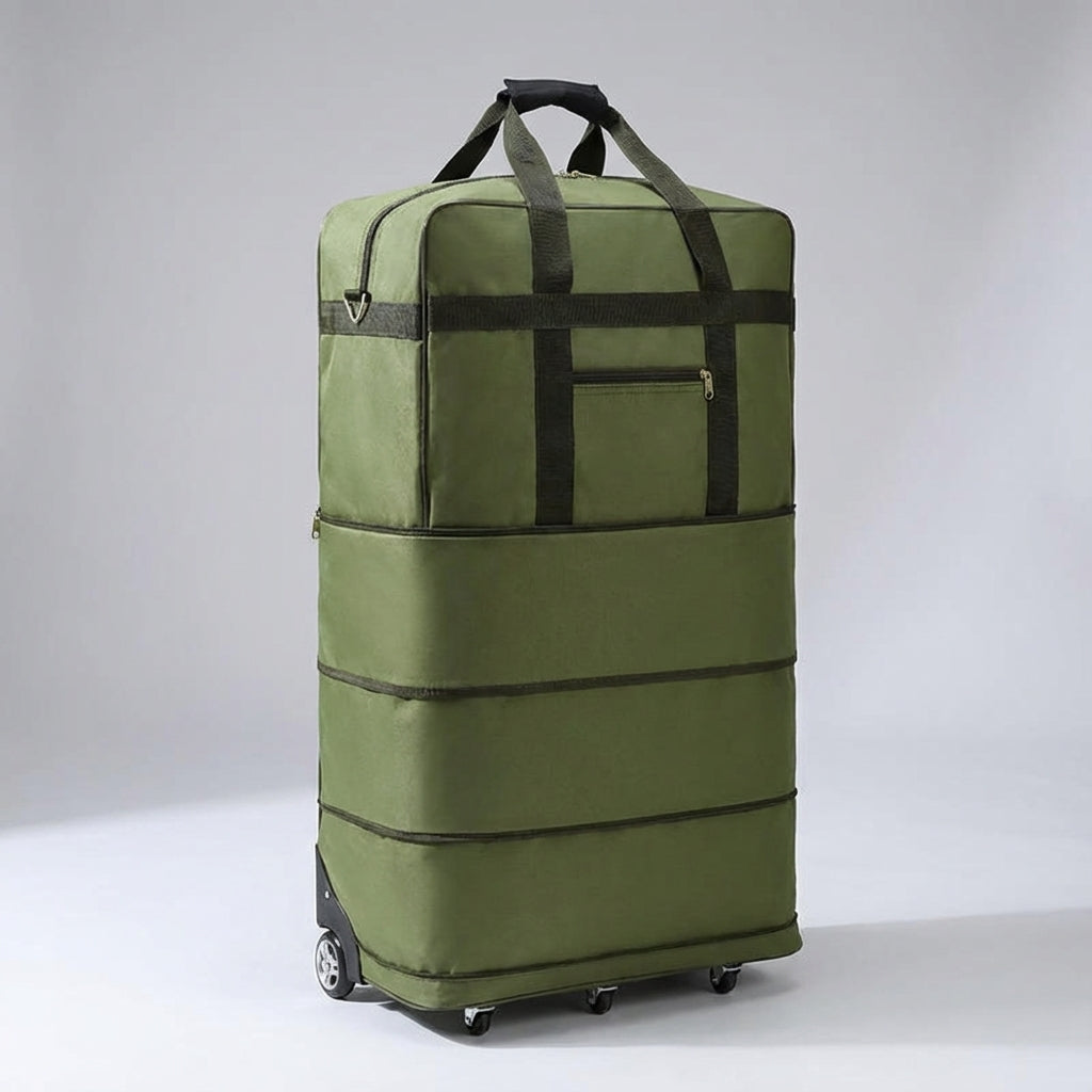 Kompakt, expanderbar resväska. Flexibel hopfällbar trolley som är slitstark för all din reseutrustning.