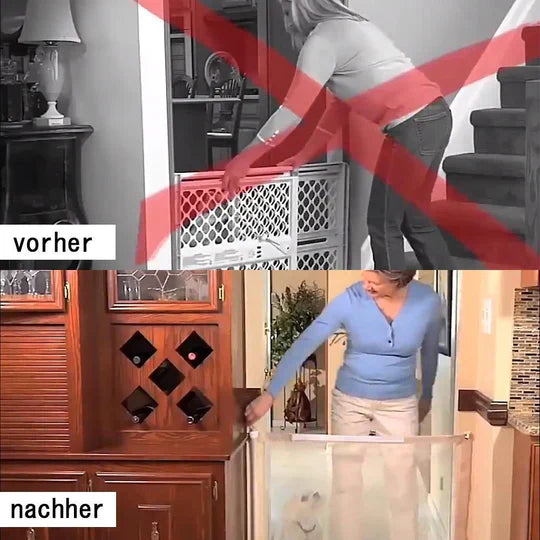 Praktisk husdjursgrind med enkelt montage. Ger flexibelt skydd för hund och katt utan att borra i väggen.