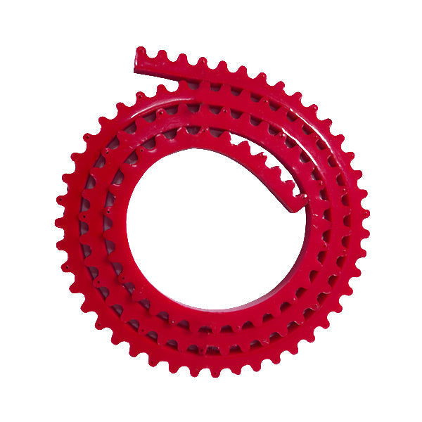 "Flexibel profileringsremsa i polymer, böjbar, kedjedesign, perfekt för böjda ytor, träarbete och precision."