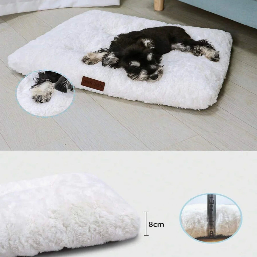 Rund CozyCloud fluffig djurbädd, perfekt för hundar och katter att krypa ihop i för värme och vila.