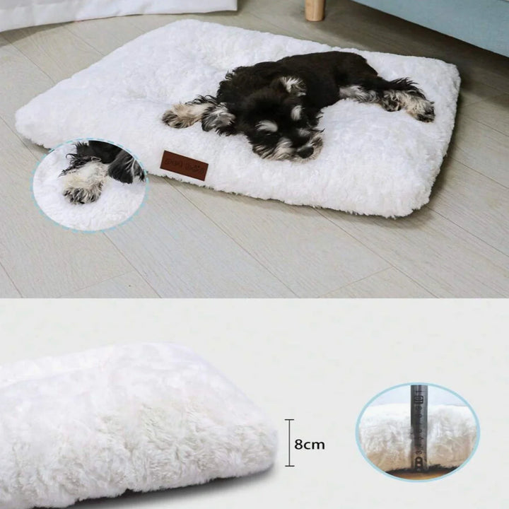 Rund CozyCloud fluffig djurbädd, perfekt för hundar och katter att krypa ihop i för värme och vila.