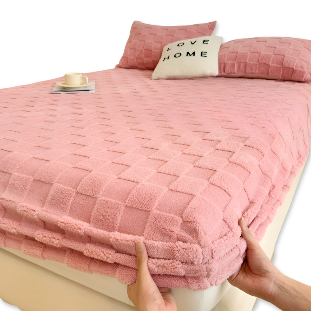 Fluffigt spännlakan för vintern, lyxigt och mysigt, sängkläder som garanterar optimal värme och komfort.