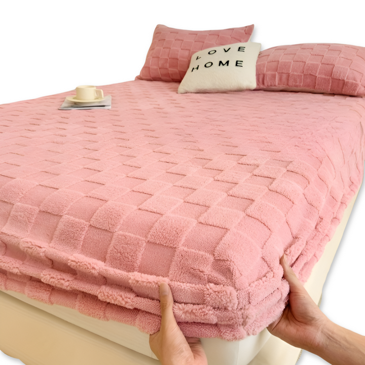 Fluffigt spännlakan för vintern, lyxigt och mysigt, sängkläder som garanterar optimal värme och komfort.
