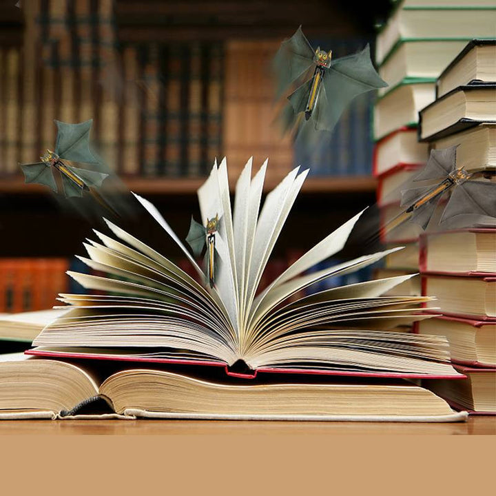 "Flygande fladdermus accessoar i grå/brun plast för Halloween, skrämmande dekoration för fest och cosplay"