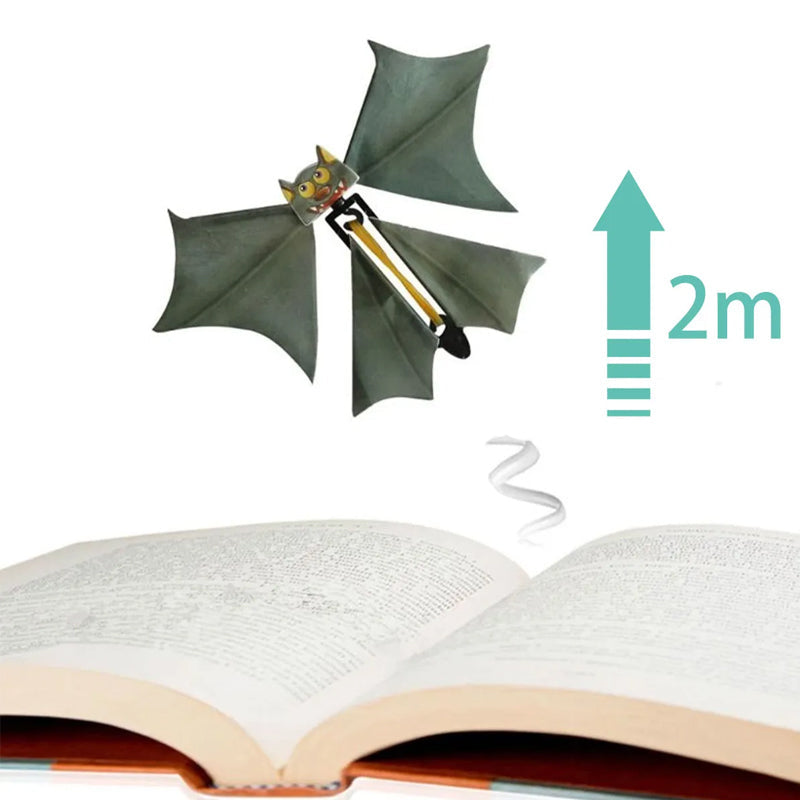 "Flygande fladdermus accessoar i grå/brun plast för Halloween, skrämmande dekoration för fest och cosplay"