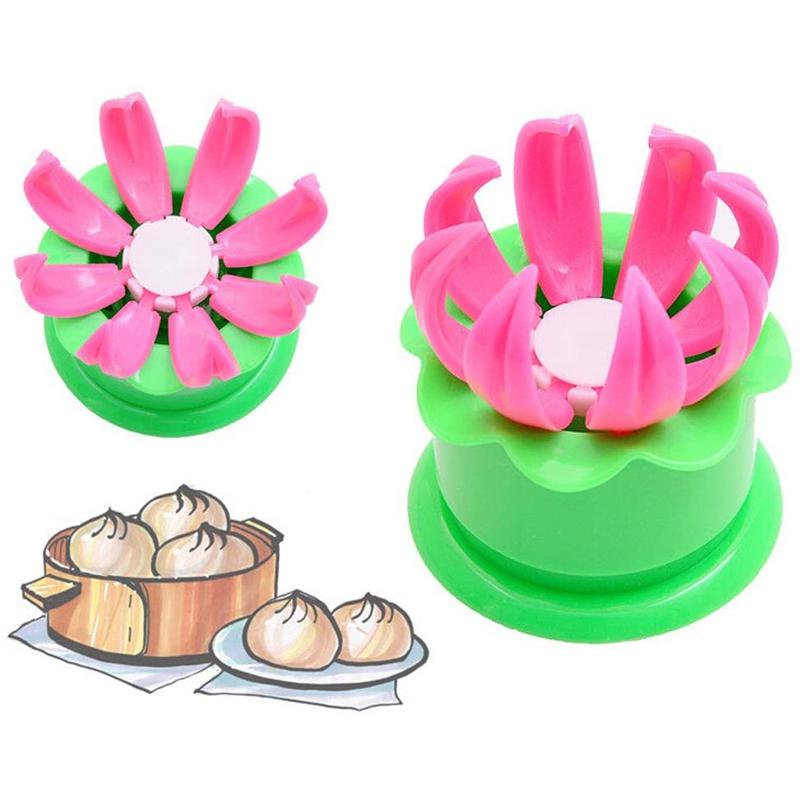 Formar för bullar i grön-rosa PP-material, för enkel bakning med kreativ design och hållbar användning.