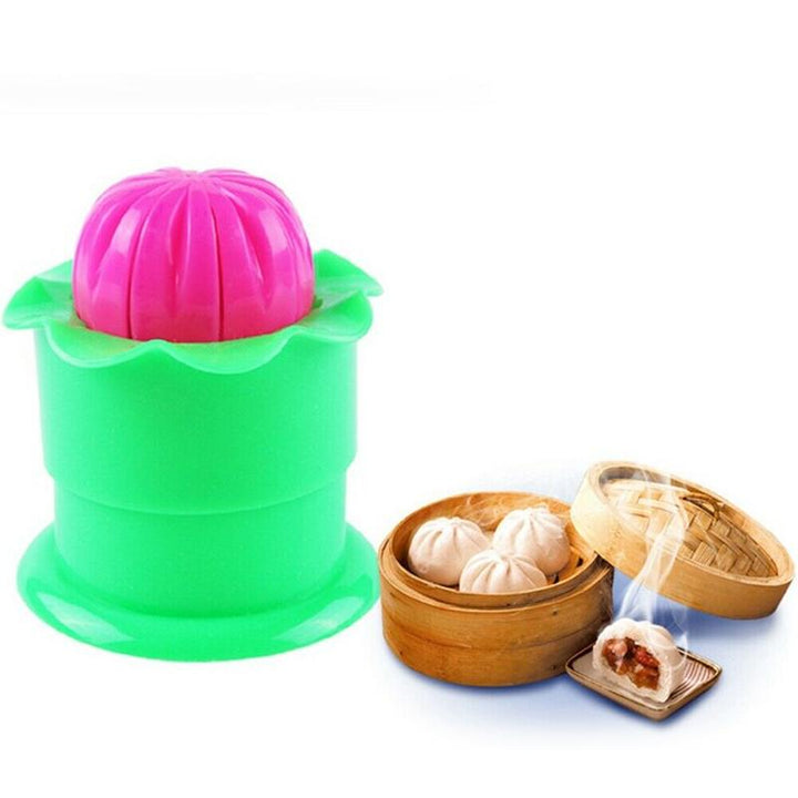 Formar för bullar i grön-rosa PP-material, för enkel bakning med kreativ design och hållbar användning.