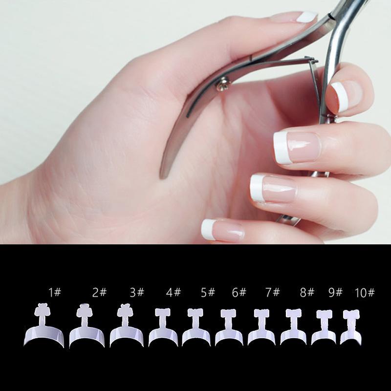 "Fransk manikyr kit: vita nageltips i akryl för elegant, snabb nageldesign med lim-applikation, DIY och långvarig resultat."