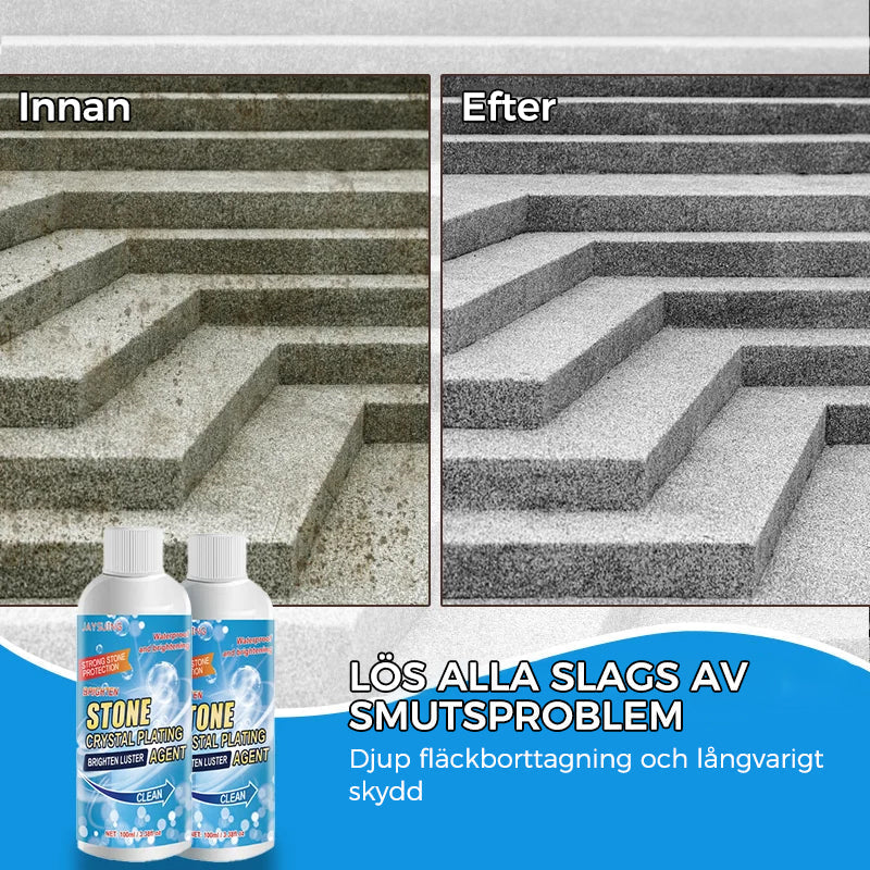 Gelformulerat stenfläckborttagningsmedel, perfekt för svåra fläckar på stenytor, enkelt att applicera, 100 ml flaska.