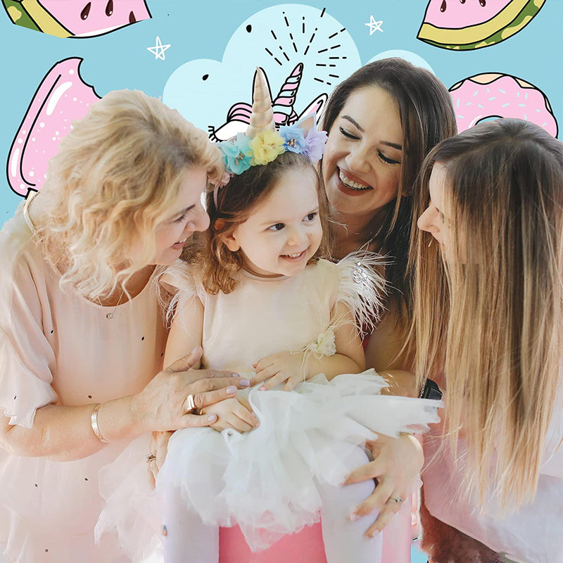 "Glittrande enhörningshalsband och örhängen för flickor med färgglada Cubic Zirconia kristaller, perfekt accessoar."