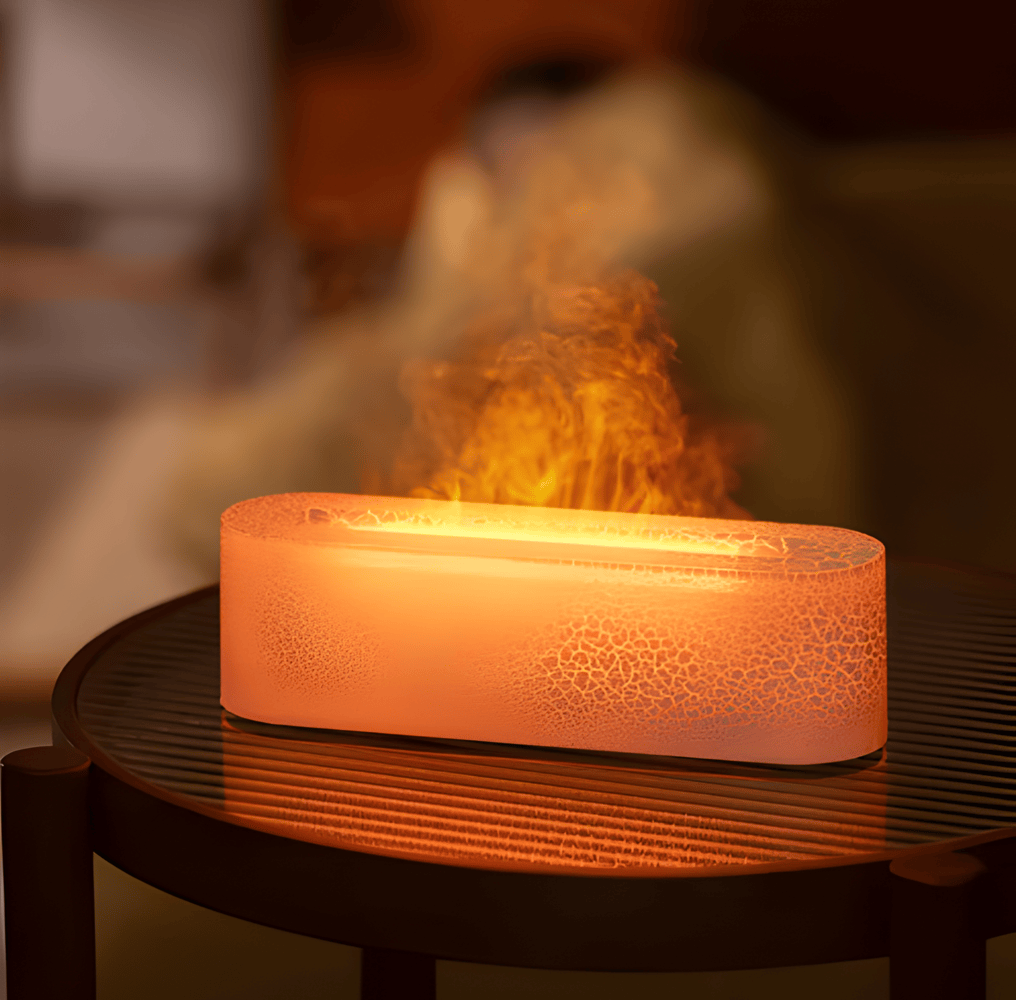 GloMist USB-luftfuktare med LED-ljus för aromaterapi. Skapar mysig stämning och bättre luftkvalitet i hemmet.
