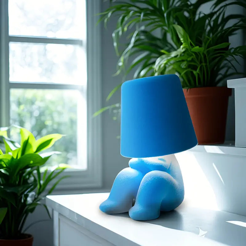 Färgstark GlowFigur LED-lampa. Trådlös bordslampa för barnrum, mysig nattlampa och dekoration.