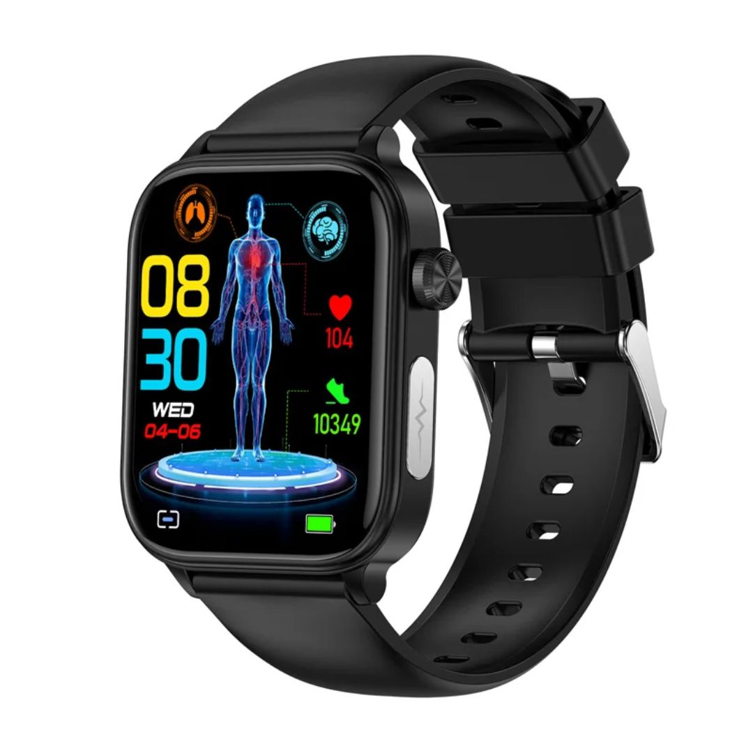 GlucoWatch 02 smartklocka med avancerad hälsoövervakning, blodsockermätning & nödfunktion.