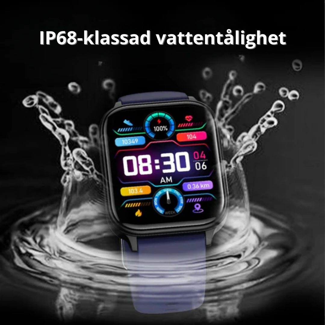 Elegant GlucoWatch 02 smartklocka för daglig aktivitetsmätning och välmående.