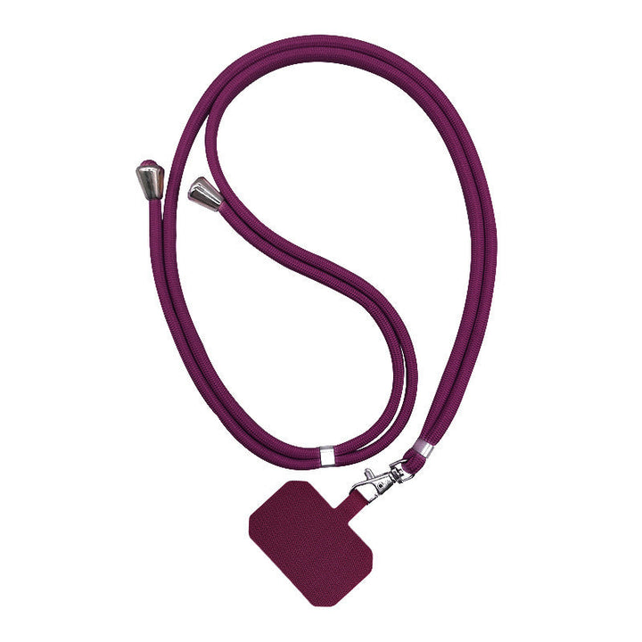 "Grön crossbody telefonband av nylon med metallspänne; justerbart för olika bärsätt, passar alla mobiler i damaccessoarer."