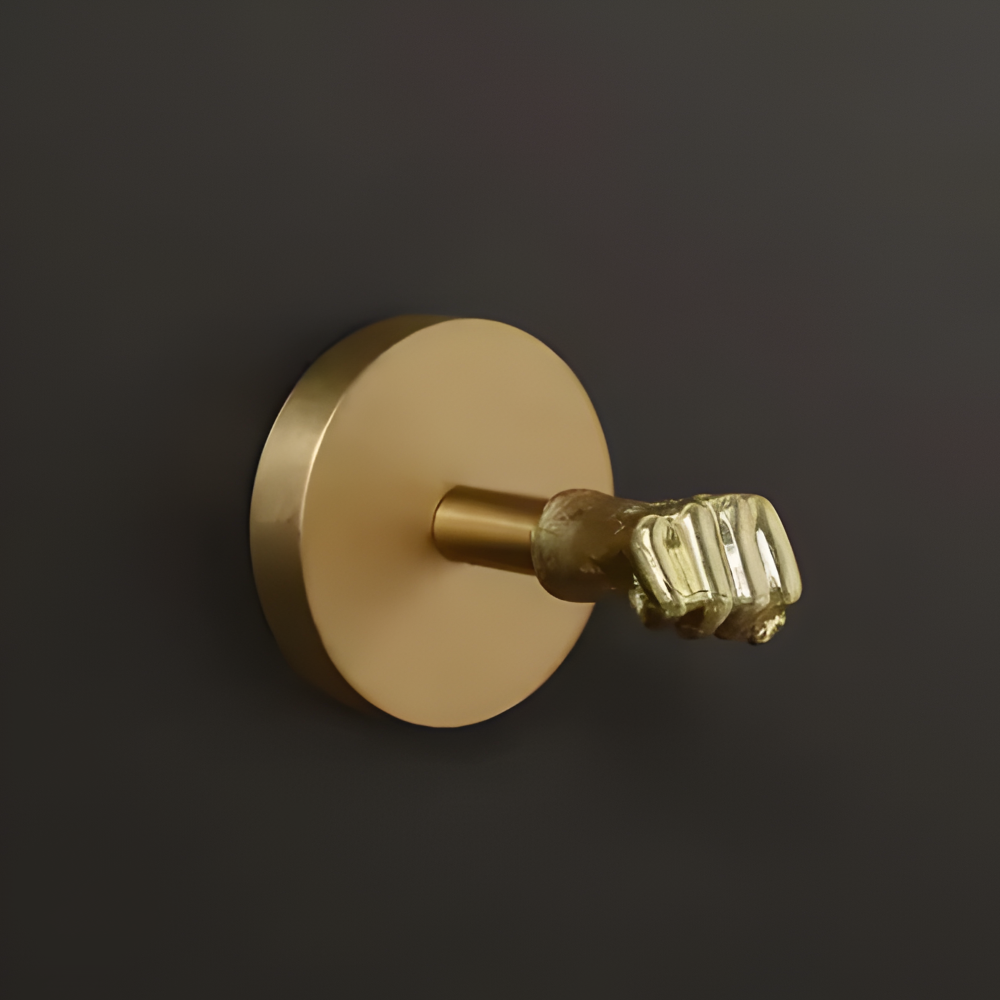 Dekorativ designkrok, djurmotiv i guld. Stilfull förvaring och organisering i hemmet.