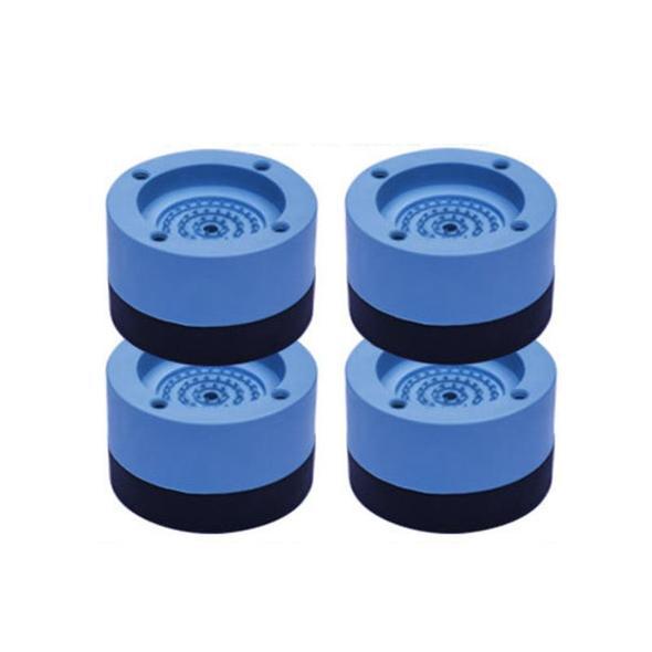 "Gummifötter för tvättmaskin, dämpa ljud och vibrationer, blå och grå färg, hållbara, enkel installation."