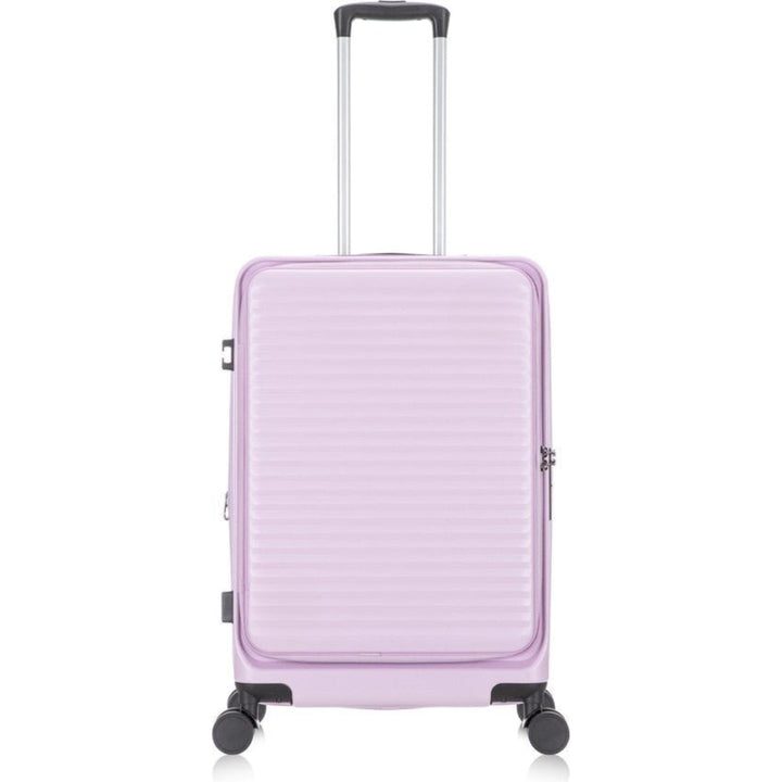 Säker hård resväska med TSA-lås och inbyggt laptopfack för trygga resor.