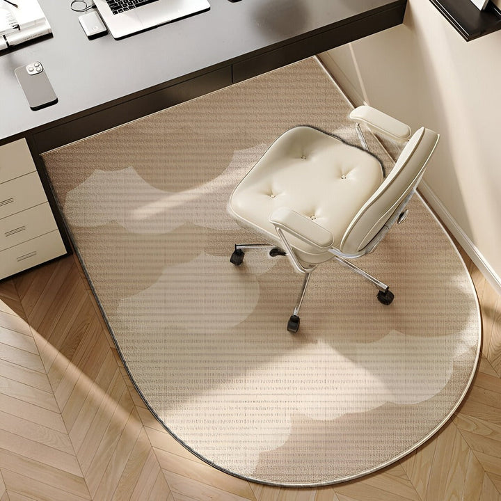 Elegant oval plyschsammetmatta för hem och kontor. Halkfri och lyxigt mjuk.
